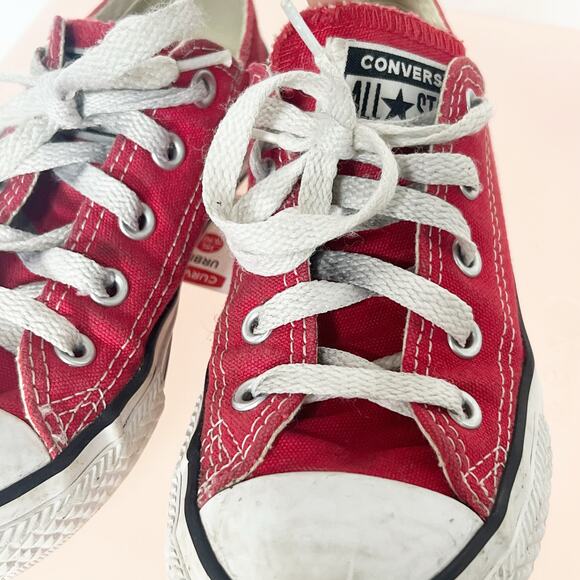 CONVERSE Converse Chuck Taylor All Star Low Top Sneakers Shoes Red Kids US 13 - Picture 6 of 13